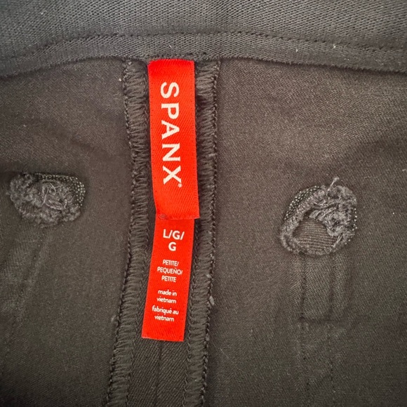 Spanx On-the-Go Cropped Wide Leg Pants Pull-on Shaping Black Size Large - Picture 10 of 10